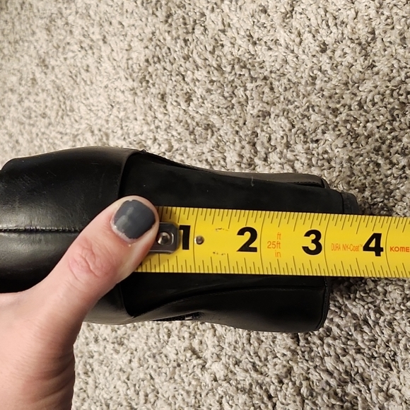 Black Suede and Leather Wedge Ankle Booties - Picture 7 of 7